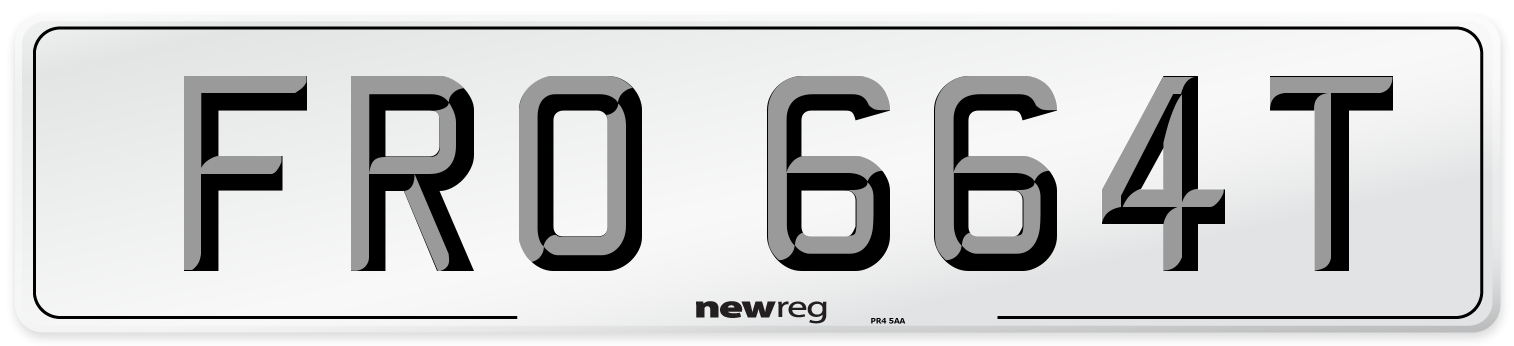 FRO 664T Number Plate from New Reg
